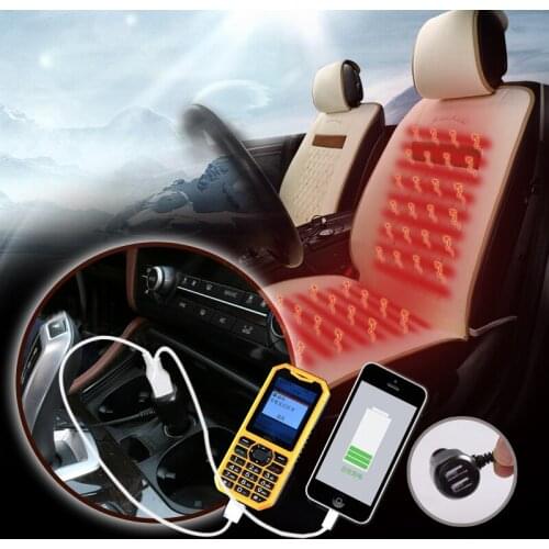 Heating Pad With Double Helix Heating Wire Fire-Retardant Brushed Design Double Insulation Cover Seat Cover For Cars Home