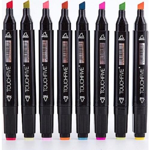 2019 newest Double Headed Alcohol Based Artist Pen Painting Supplies Black Body Marker Pen Set Graphic Sketch Art Markers
