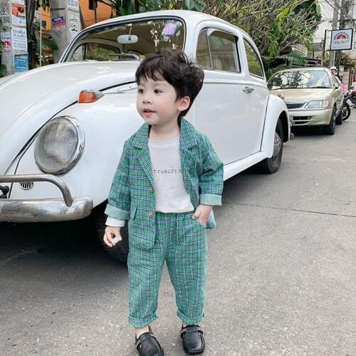 2020 spring and autumn new childrens suits boys spring new Korean childrens suits
