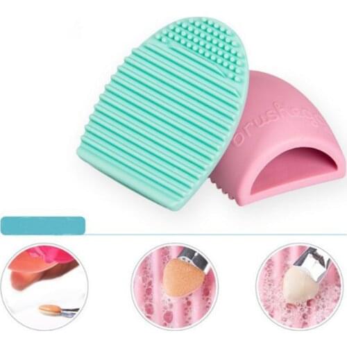 Makeup Brushes Cleaner Silicone Pad Mat Cosmetic Eyebrow Brush Cleaner Tool Brush Washing Tool Scrubber Board Brush Cleaning Pad