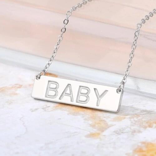Titanium Bar Engrave Pendant Necklaces 3 Colors Custom Nameplate Letter Necklaces Stainless Steel Jewelry Valentines Gift