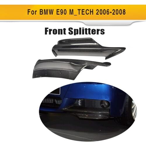 For 3 Series Carbon Fiber Front Bumper Side Splitter Apron for BMW E90 M Sport Sedan 4 Door 2005-2012 LCI 325i 335i 330i