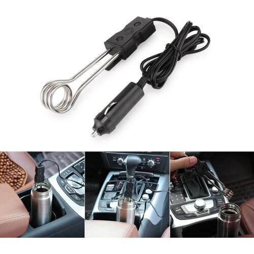 AOZBZ New Portable Safe 12V Car Immersion Heater Auto Electric Tea Coffee Water Heater Car Accessories