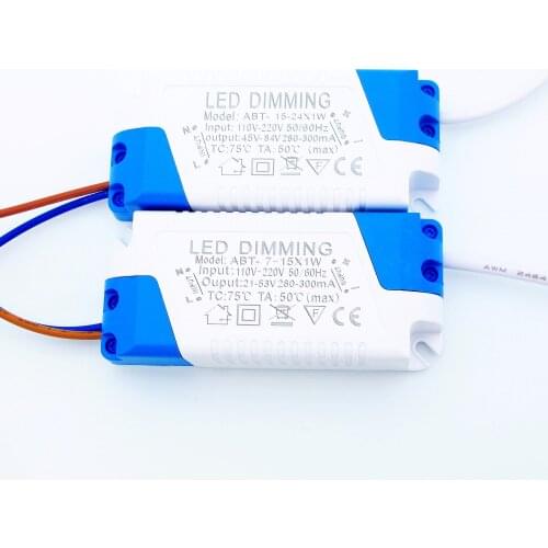 300mA Dimmable Led Driver 7W 9W 10W 12W 15W 18W 21W 24W Power Supply AC 110V 220V for LED Ceiling lights Bulb DC Plug