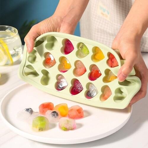Silicone Ice Cube Maker DIY Creative Small Ice Cube Mold With Cover Home Homemade Ice Cubes Artifact Easy-Release Square Shape