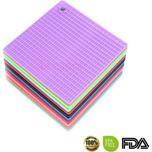 Silicone Pot Holder Heat Resistant Silicone Mat Drink Cup Coaster Jar Opener Non-Slip Table Placemat Insulation Pad Kitchen Tool