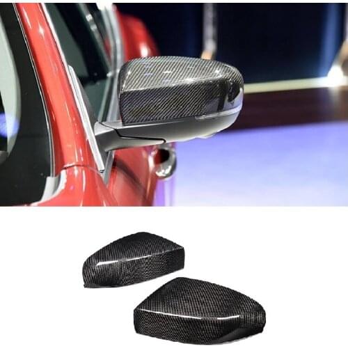 Dry Real Carbon Fiber Mirror Cover Fit For Maserati Quattroporte Ghibli 2017-2020 Replace& Add on style