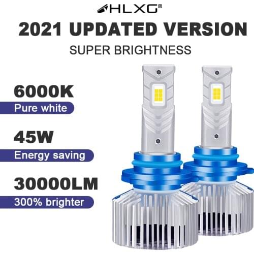HLXG h7 LED luces 30000LM 6000K H11 9005 9006 HB3 HB4 H8 H9 H4 led headlight bulb lamp luz led h7 led auto car Light lampada 12V