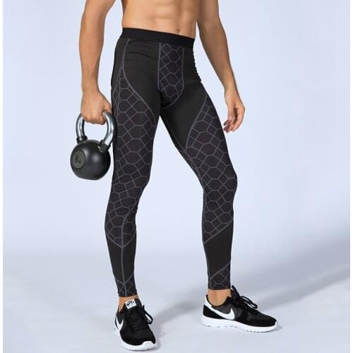 Running Tights Men Compression Fitness Training Gym Legging Male Sports Jogging Long Yoga Athletic Pants Sportswear