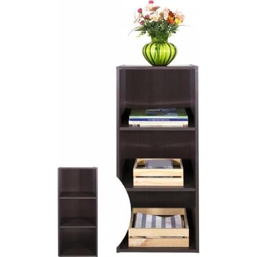 Non-deformation Useful Sturdy Construction Book Shelf Waterproof Bookcase Shelf Stable for Office