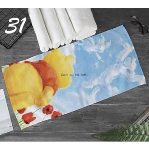 Cute Disney Winnie The Pooh Colorful Print Comfortable Soft Bath Towel for Children Summer Swimming Bath Towel Bath Supplies
