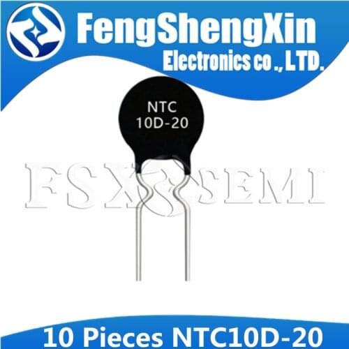 10pcs Thermistor Resistor NTC 10D-20 10Ω 10E 10R