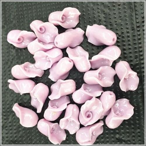 15pcs Clay flower beads white Colors Stone powder making size 8x16m Top fashion beads for bracelet designs for earring bracelets