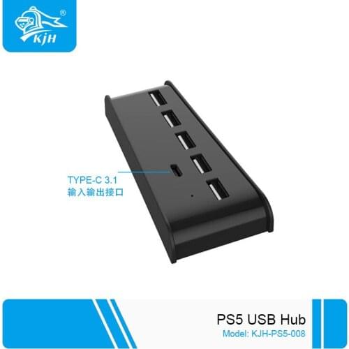 5-port USB 3.0 Extended High-speed Transmission Adapter Connection For PS5 Hub UHD USB Converter DE Console Suitable HUB
