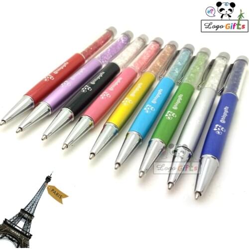Diamond logo pen custom printed with your company logo/email/website/telephone for your company events giveaways 20pcs a lot