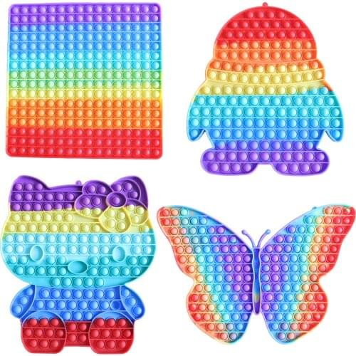 30CM big поп ит gigante fidget Reliver Stress Toys Rainbow Push Bubble Antistress Toys Adults Children Sensory to Relieve Autism