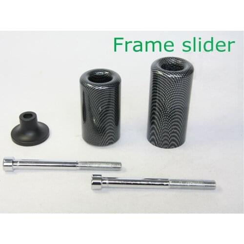 For 2003 2004 Kawasaki Ninja ZX6R / ZX6RR 03 04 Motorcycle bike No Cut Frame Slider Crash Protector Black / Carbon