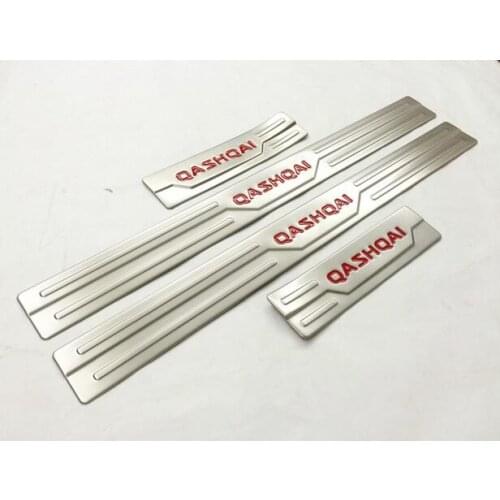 For Nissan Qashqai J11 2015 2016 2017 2018 4PCS/SET Accessories Scuff Plate Guard Stainless Door Sills Protector Sticker