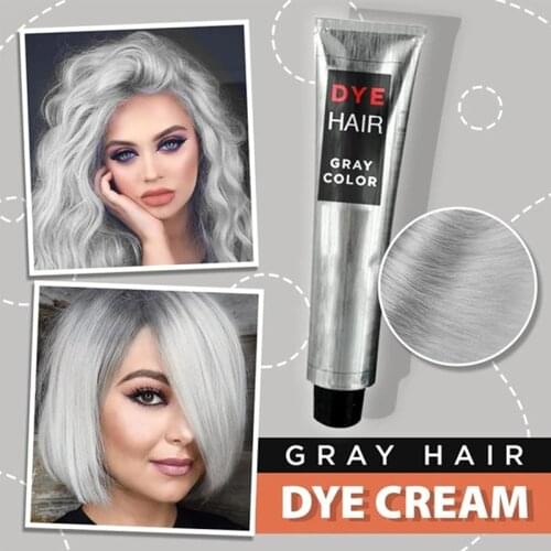 Smoky Gray Punk Style Light Grey Silver Grandma Gray Hair Dye Color Unisex Color Hair Cover Up Grey Hair Color Discoloration 95g