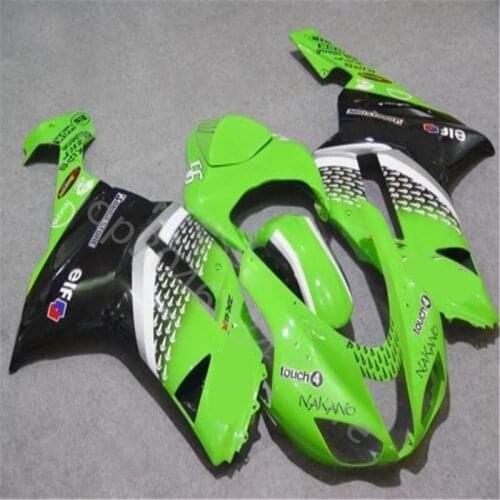 Hot Sales ZX 6R 636 For KAWASAKI NINJA ZX6R 07-08 green black ZX-6R 2007 2008 customized Fairings kit (Injection molding)