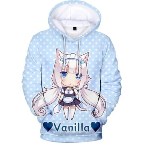 NEKOPARA Hoodie Men Women 3D Cartoon Hoodies Harajuku Sweatshirts Children Harajuku Casual Hip Hop Hoodie 3D Boys/girls Coats