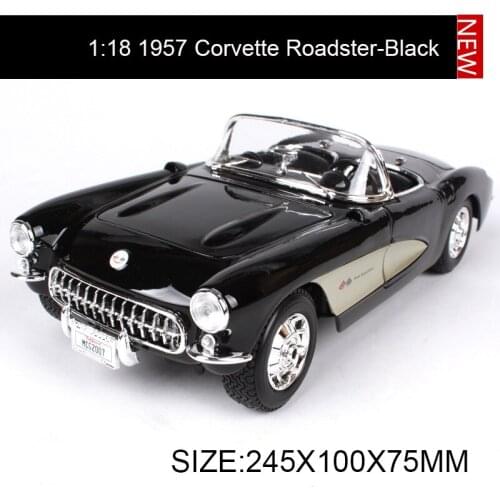 Maisto 1:18 diecast Car Chevy 1957 Corvette Roadster Muscle Cars 1:18 Alloy Car Metal Vehicle Collectible Models toys For Gift