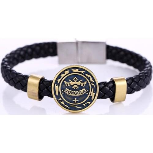 Cosplay Jewelry MJ Hot Anime HITMAN REBORN Copper Bracelets Vongola Famiglia Weave Leather Bracelet & Bangle