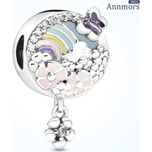 Colourful Rainbow Sunflower Charm Warm Love Enamel Beads Fit Original Pandora Bracelet Charms Silver 925 Sterling Bangle Jewelry