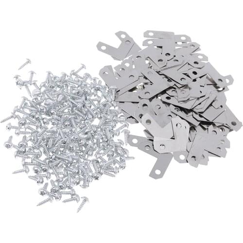 100 Piece Metal Corner Brace Plate Right Angle Flat Bracket for Photo Frame Picture Frame