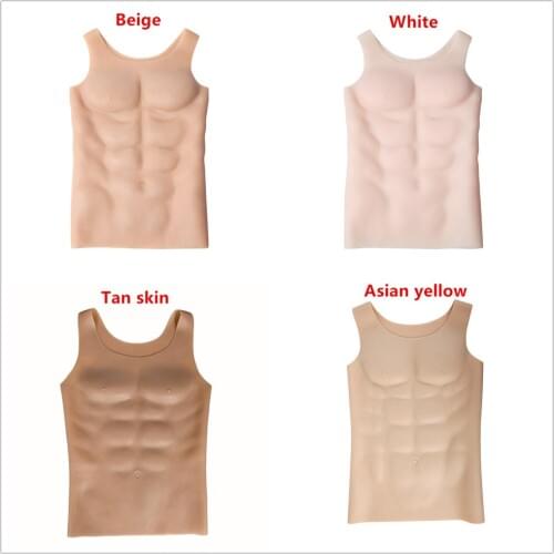 Chest muscle 2.5cm thick Silicone Fake Chest Silicone Breast Muscle Perform chest props cross-dressing mans chest muscles