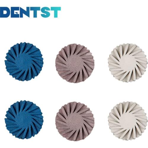 Dentst Dental Polishing Disc Kit Spiral Flex Brush Burs for Composite Zirconia Ceramic Polisher Dental Drills