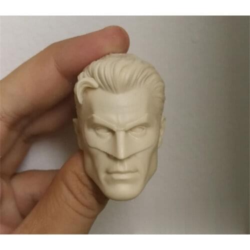 Unpainted 1/6 Scale Movie Character Green Light Man Head Sculpt Model For Action Figure Dolls Painting Exercise No.102