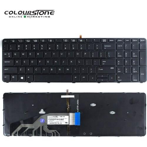 New US Laptop Keyboard For HP ProBook 450 G3 455 G3 470 G3 English Notebook Keyboard Without Backlit With Frame