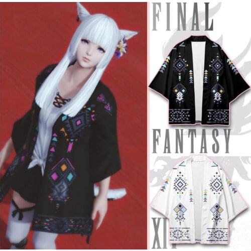 New Final Fantasy 14 XIV T-shirt Ala Mhigo haori kimono Anime t shirt Polyester Summer Short-sleeve Tees tops