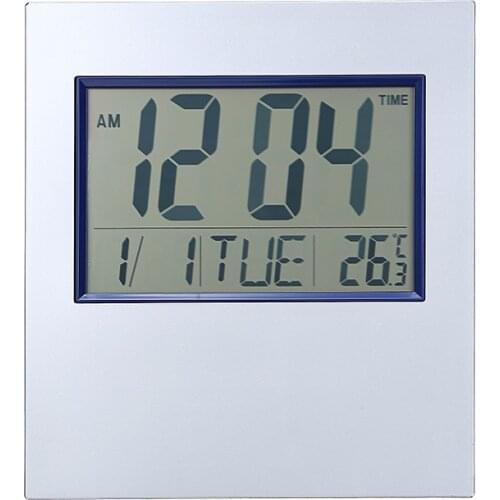 New Electronic LCD Digital Clock Alarm Temperature Date Time Display Timer Clock Home Office Desk Wall Hanging Decoration