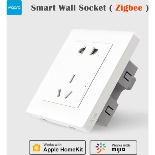 Original Aqara Smart Wall Socket 2500W/10A ZigBee Wifi Remotel Control Wireless Switch Work with Mijia HomeKits APP