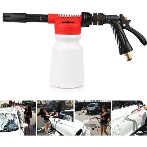 Car Wash Foam Gun, Adjustable Hose Wash Sprayer with Adjustment Ratio Dial Foam Blaster Fit - Foam Attaches to Any Garden Hose