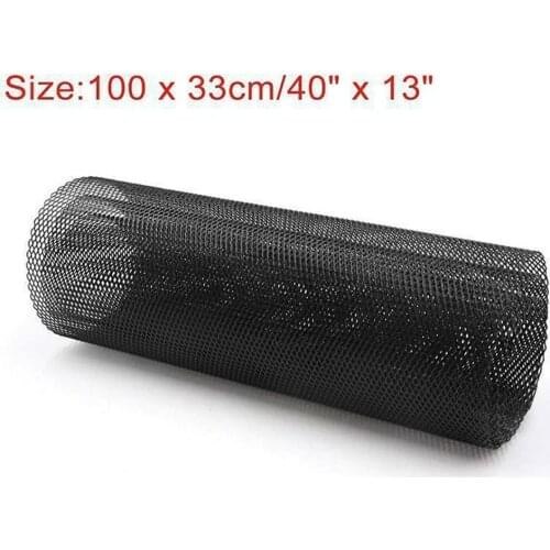 Front Grille Net Strips Universal Black Aluminium Alloy Metal Rhombic Grille Trim Strips Cover Frame Car Decorations Stickers