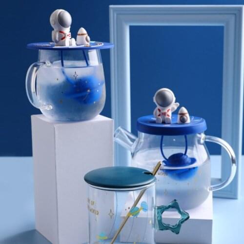 Transparent Drinkware Reusable Glass Cup Coffee Cartoon Mugs Glass Breakfast Cup Water Cute Vasos De Vidrio Tea Cup Set BD50BL