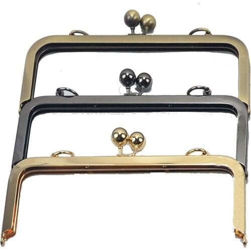 21cm clutch purse frame with loops,kisslock closure handbag frame