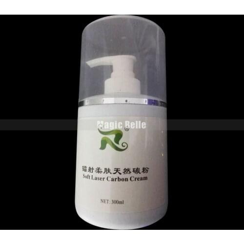 Hottest 300ml soft laser black doll carbon cream gel powder q switched nd yag laser natural toner for Salon use