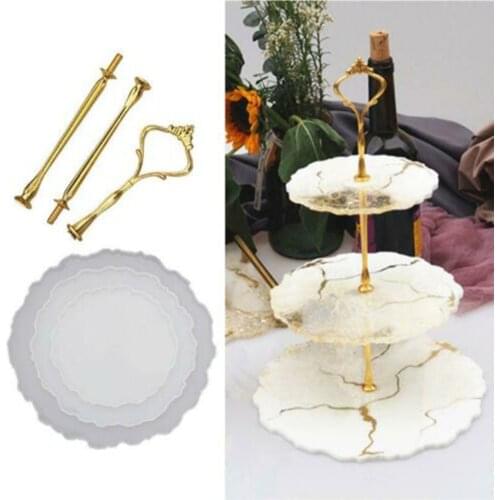 Three layer Irregular Fruit Disc Big Plate Resin Silicone Mold Oversized Tray Craft Mould XIN-Shipping