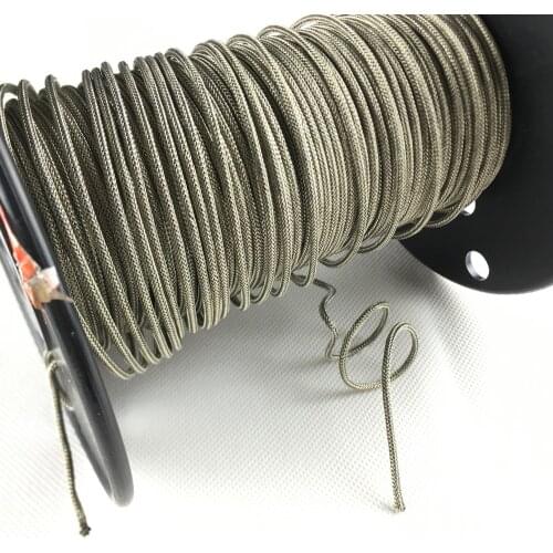 Vintage Braided Shielded Push-Back Cloth Metal Color Wire For Electric Guitar bass per meter ( #0097 ) MADE IN USA