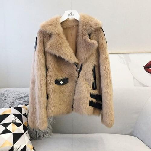 Female Winter Coat 2021 New Arrival Natural Real Tuscany Wool Fur Genuine Leather Jacket Thick Warm Short Style Turn-Down Collar