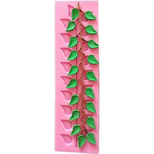 New Arrival 1PC Cake Mold Pink Leaves Shape Silicone Cake Mold DIY 3D Fondant Chocolate Mold Cake Decoration Tools