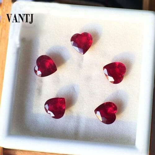 High quality natural ruby loose gemstone heart cut 1PCS fine gemstone for silver gold jewelry making women lady party gift