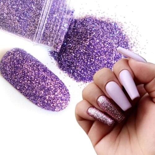10G Holographic Glitter Powder Shining Sugar Nail Glitter Hot Sale Dust Powder for Nail Art Decorations 21 colors 0.2mm