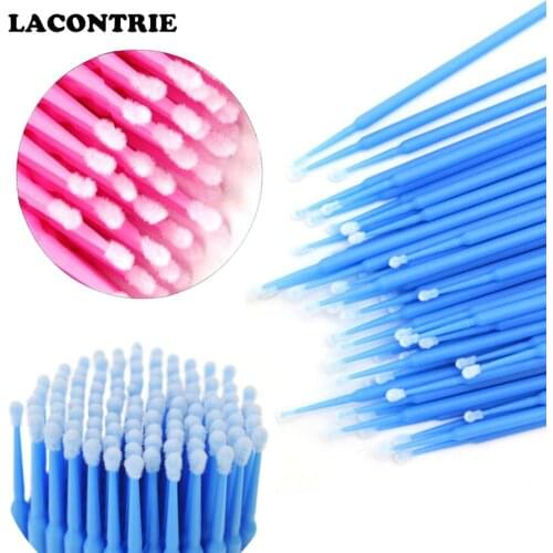 100 pcs Makeup Brushes Disposable Micro Applicators Brush Eyelash Extension Supplies Lashes Accessories Eyelash Brushes Swab