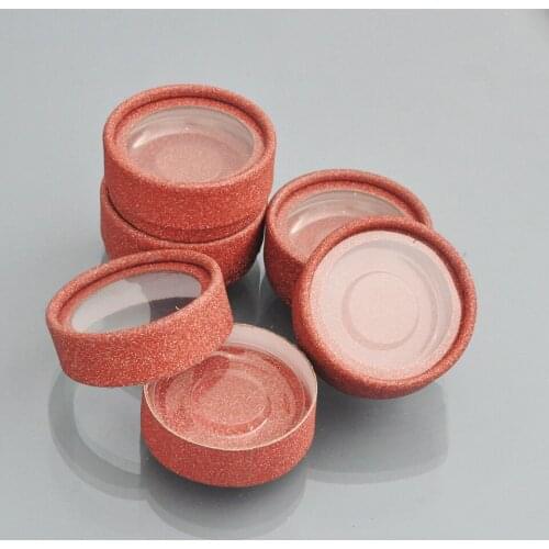 100pcs Wholesale False Eyelash Packaging Box lash boxes Custom Logo Free Fake 3d Mink lashes Round Glitter Faux Cils case empty