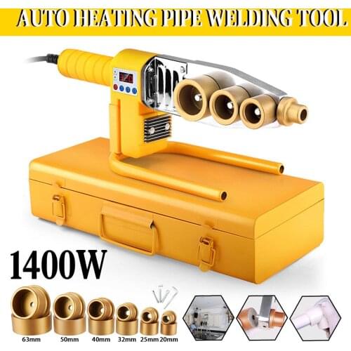 1400W/1000W/800W/600W LED Pipe Welding Machine Pipe Soldering Iron Plastic Welding Tool PP/PPR/PB/PE Tube Heating Hot Melt Tool